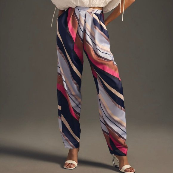 Anthropologie Pants - Anthropologie Silky Balloon Pants Women’s Size 8 in Novelty NWT Blue Pink